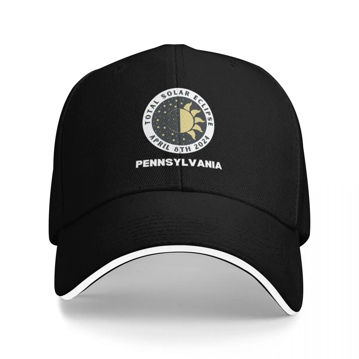 Total Solar Eclipse 2024 Pennsylvania PA Baseball Cap Sun Hat For Children Ball Cap Men Caps Women's