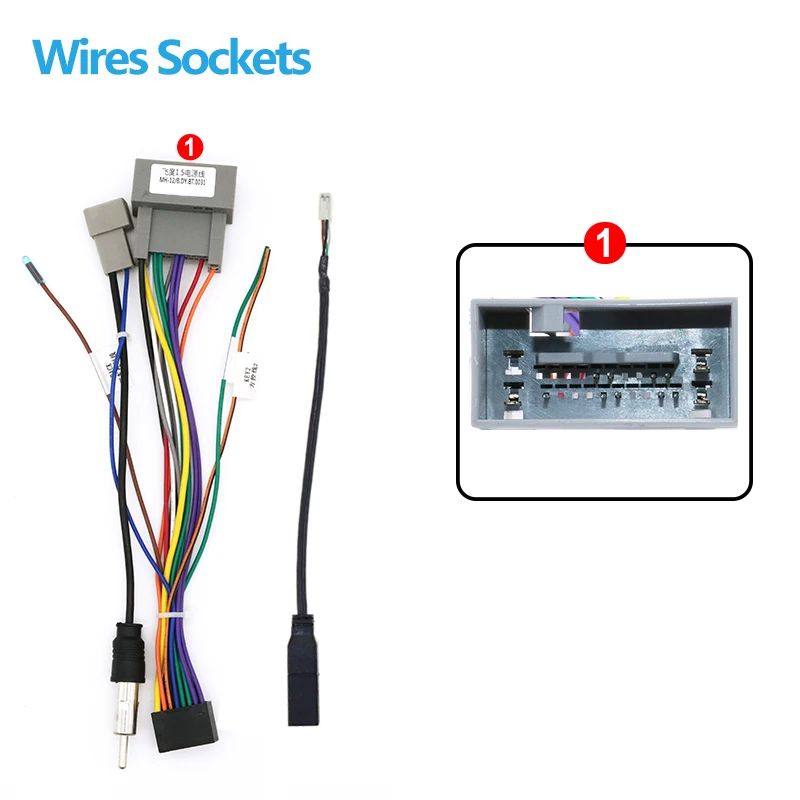 android Car radio wire connector adapter For Honda Fit 2009 Ex 1.5 16pin stereo Wiring Harness Plug Power Cable