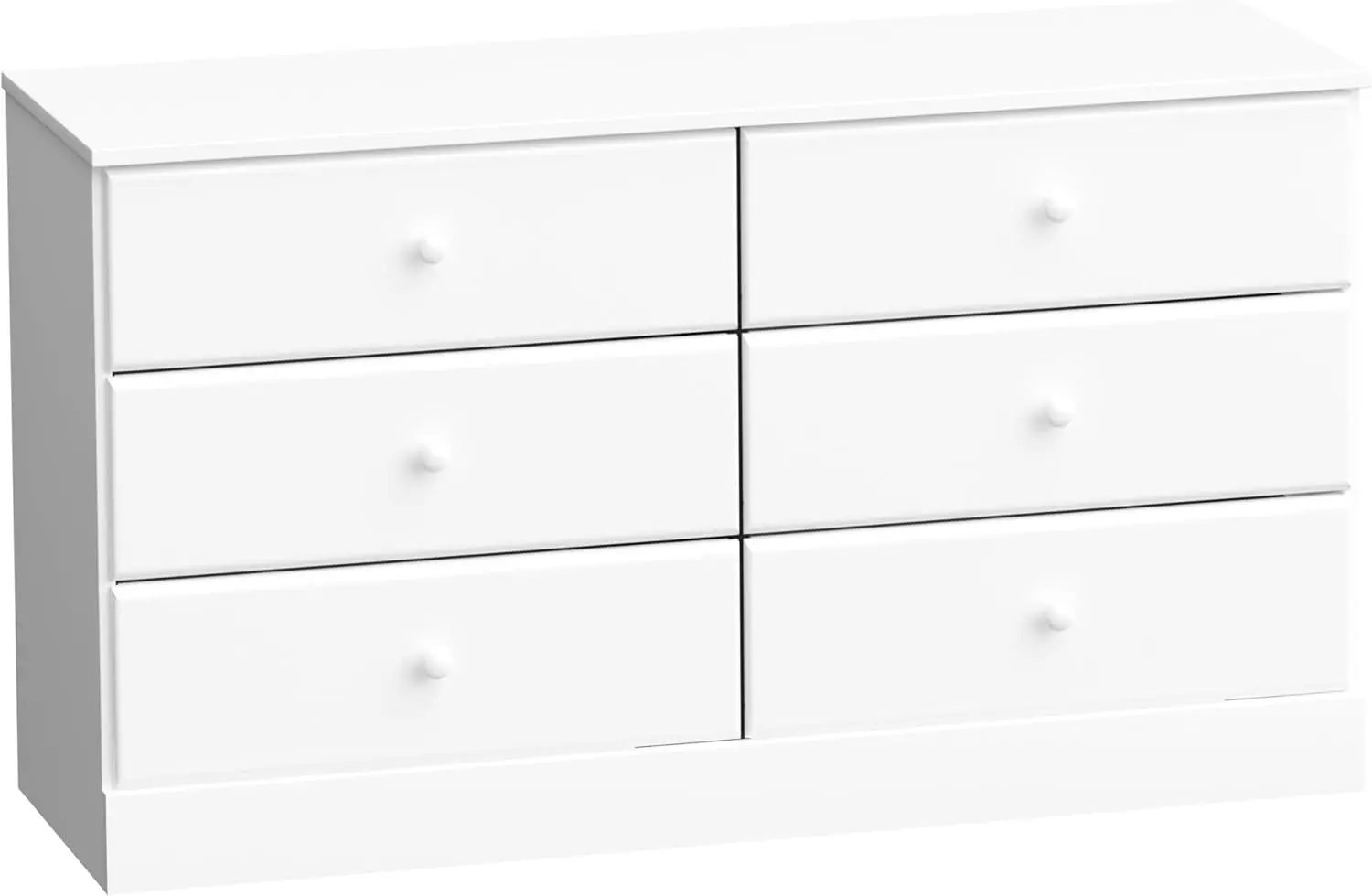 Prepac Astrid 6 Drawer Double Dresser for Bedroom, Wide Chest of Drawers, Bedroom Furniture, Clothes Storage and Organizer, 15.5