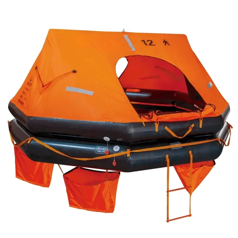 2026Davit-launched Inflatable Liferaft ADL-12/15/16/20/25/30/35 Marine Lifesaving Equipment Offshore Emergency Evacuation