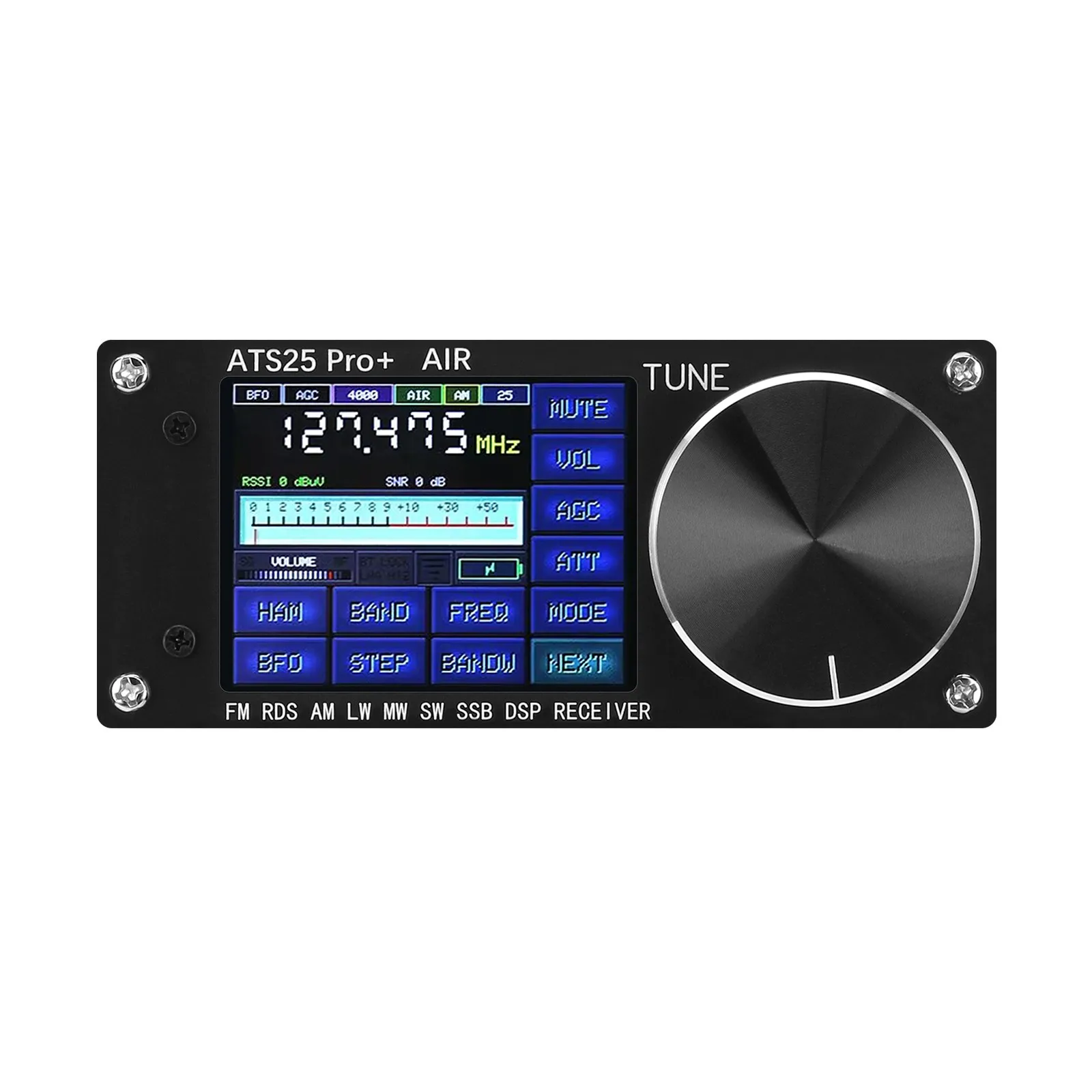 ATS25 Pro + FM SW SSB MW LW AIR SDR استقبال الطيران الفرقة استقبال يدعم BT Wifi