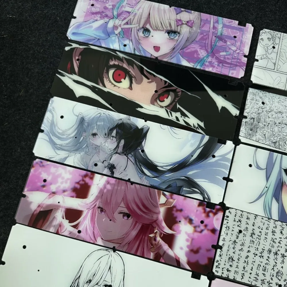 Holy60 Case Keyboard Base Plate Anime Custom Acrylic Keyboard Plate Case for 60% Transparent Resin Cover DIY Game Accessory Gift