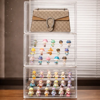1/3 Pcs Clear StorageBox Stackable Display Case Acrylic Dustproof Organizer for Handbag…