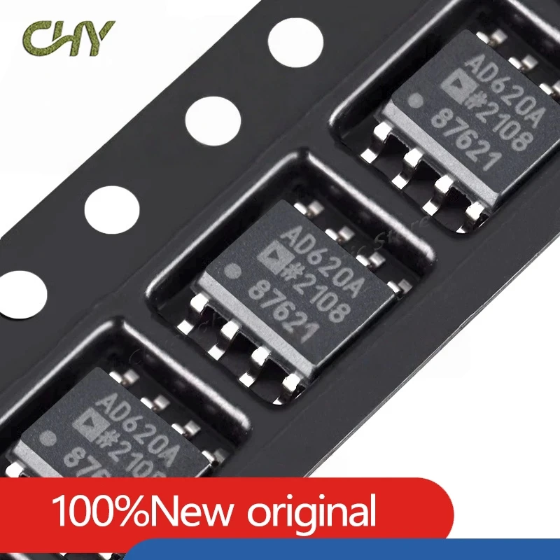 5Pcs/Lot AD620A AD620ARZ-REEL Instrumentation Amplifier Low Drift Low Power High Precision Gain 1-10000 SOIC-8 SMD