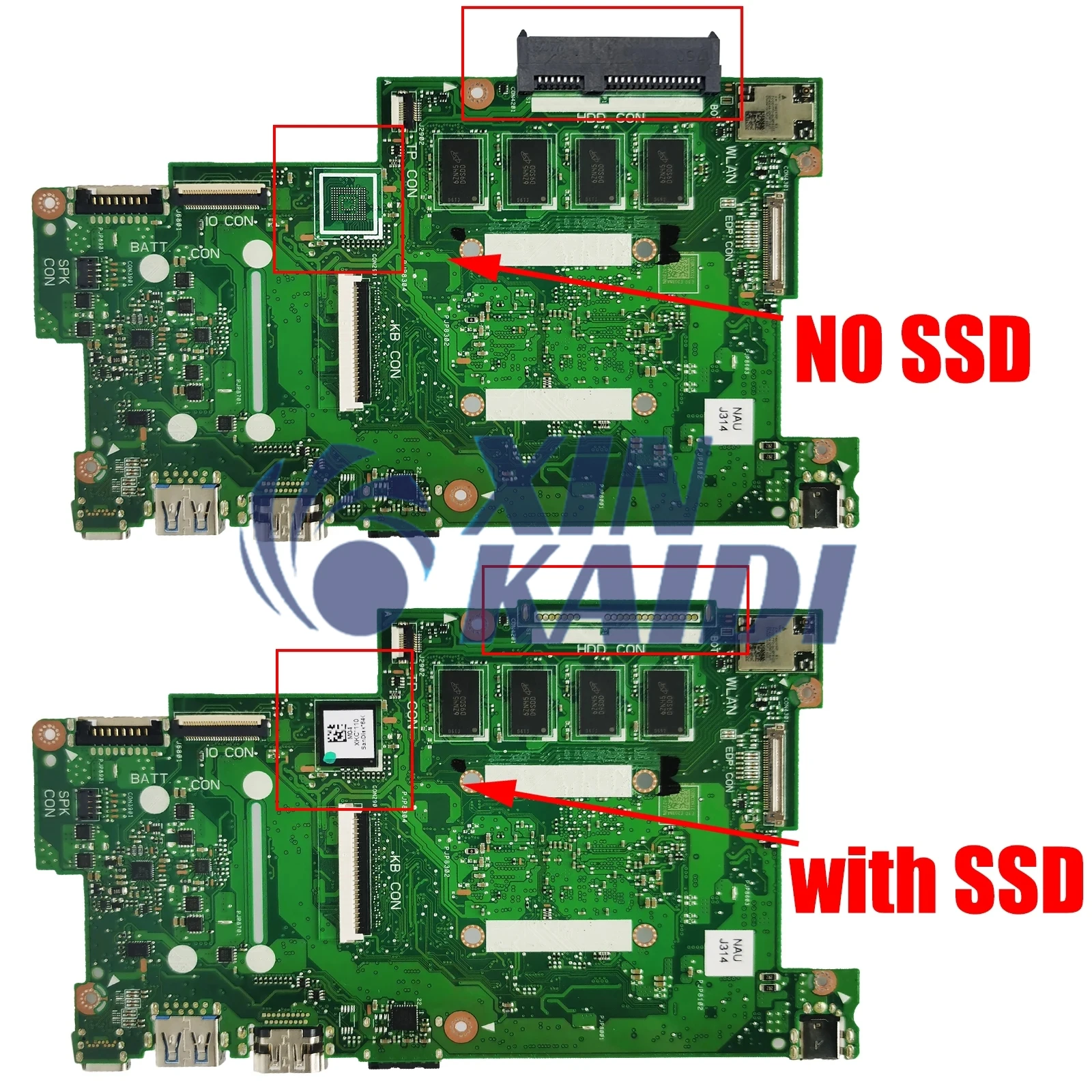 E203NA Mainboard For ASUS E203NAH L203NAH E203NAS L203NA Laptop Motherboard N3350 N4200 CPU 2G 4GB-RAM 0G 32G 64G 128G SSD