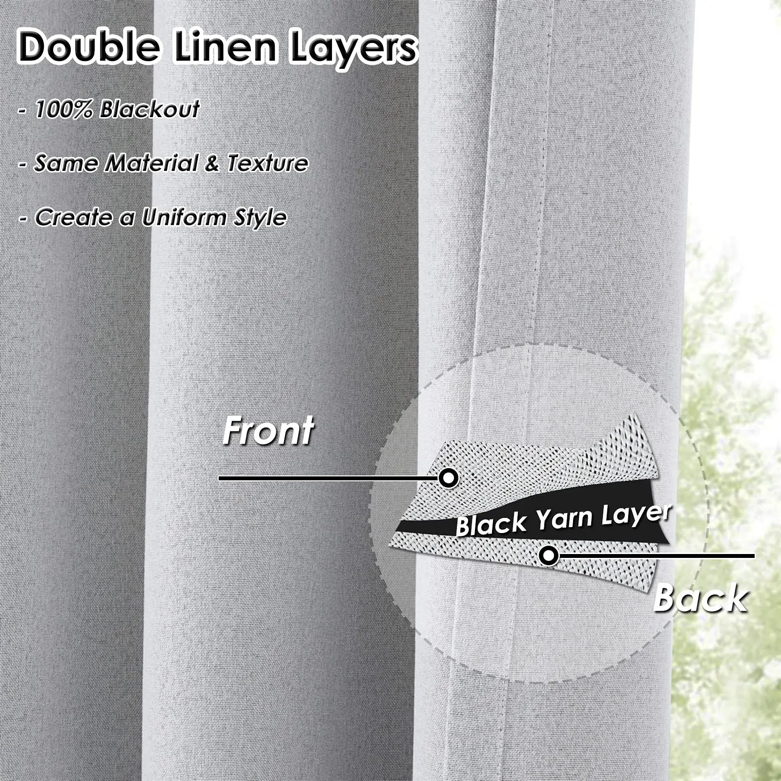 350cm Height Custom Made 100% Blackout Curtains Extra Long Faux Linen High Ceiling Window Living Room Bedroom Curtains