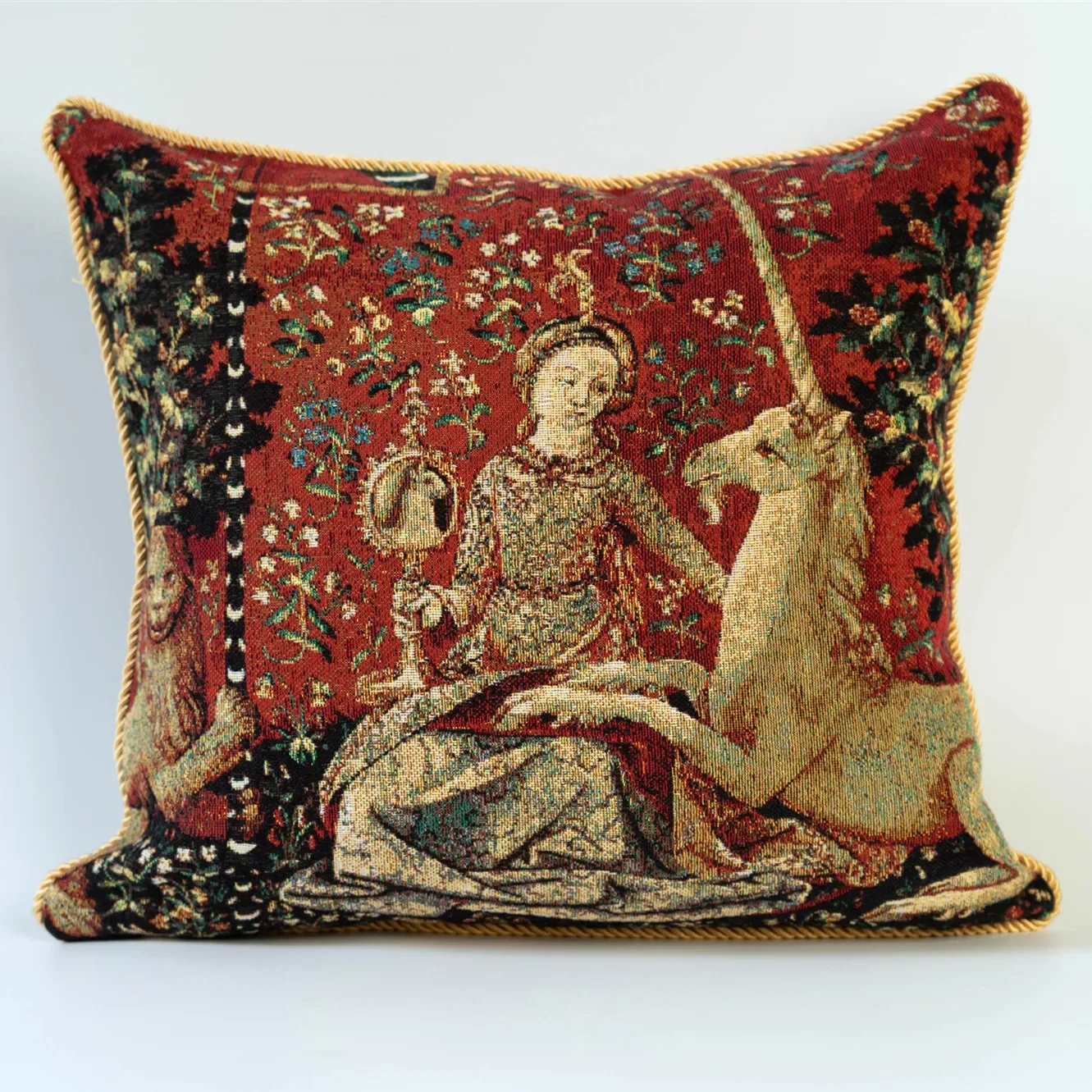 New Belgian Jacquard Cushion Cover 100% Cotton Double Sides Luxury Sofa Car Waist Classic Home Decorative Pillowcase 45*45cm