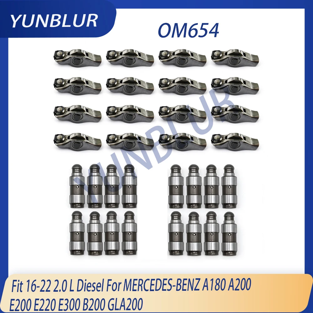 OM654 32pcs Engine Rocker Arms & Valve Lifter Kit Fit 16-22 2.0 L Diesel For MERCEDES-BENZ A180 A200 E200 E220 E300 B200 GLA200