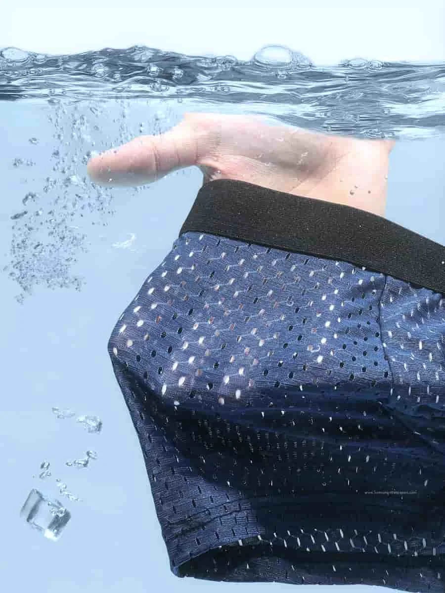 

Men's underwear men's ice mesh holes breathable square shorts boys transparent sexy short shorts summer thin