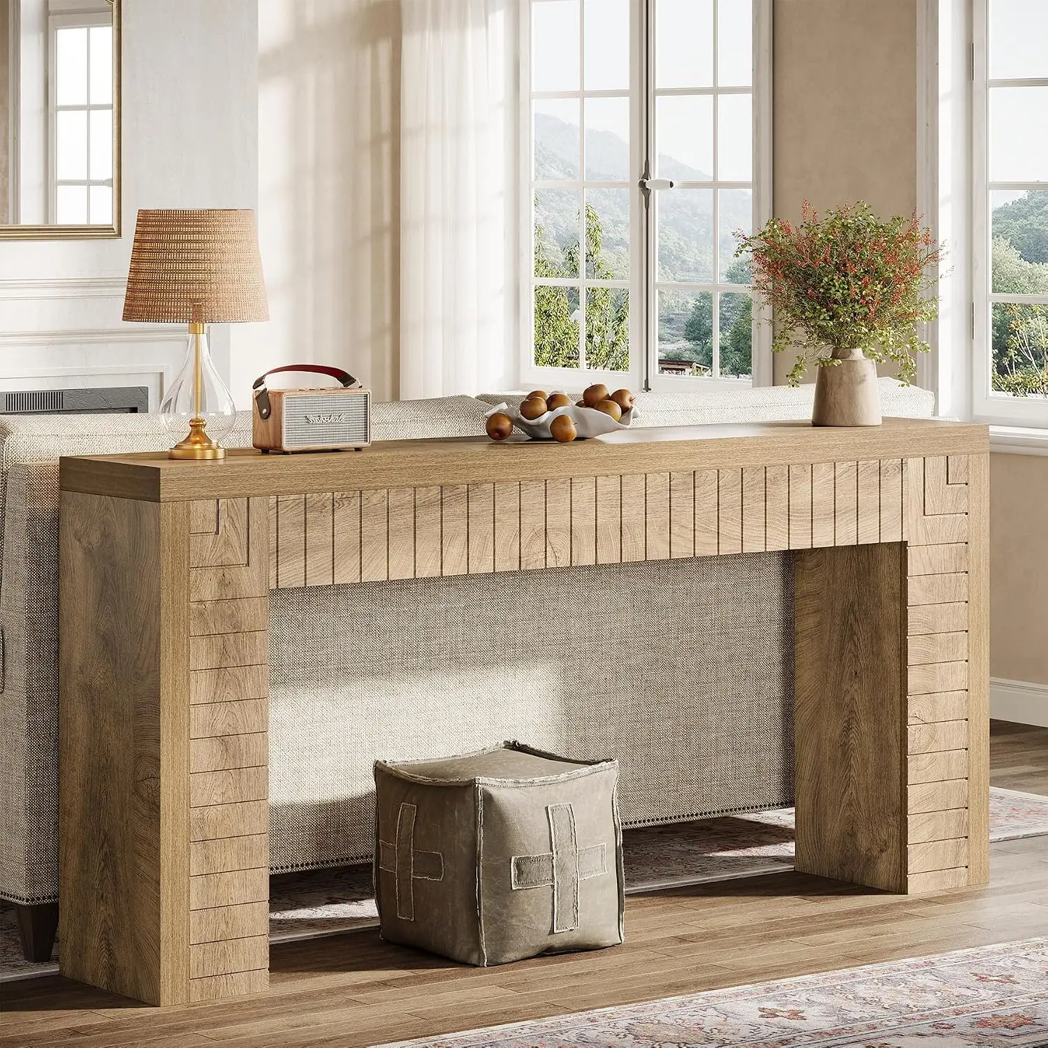 Extra Long Console Table for Entryway Narrow Sofa Table Behind Couch Hallway Foyer Living Room 70.9-Inch, Customized