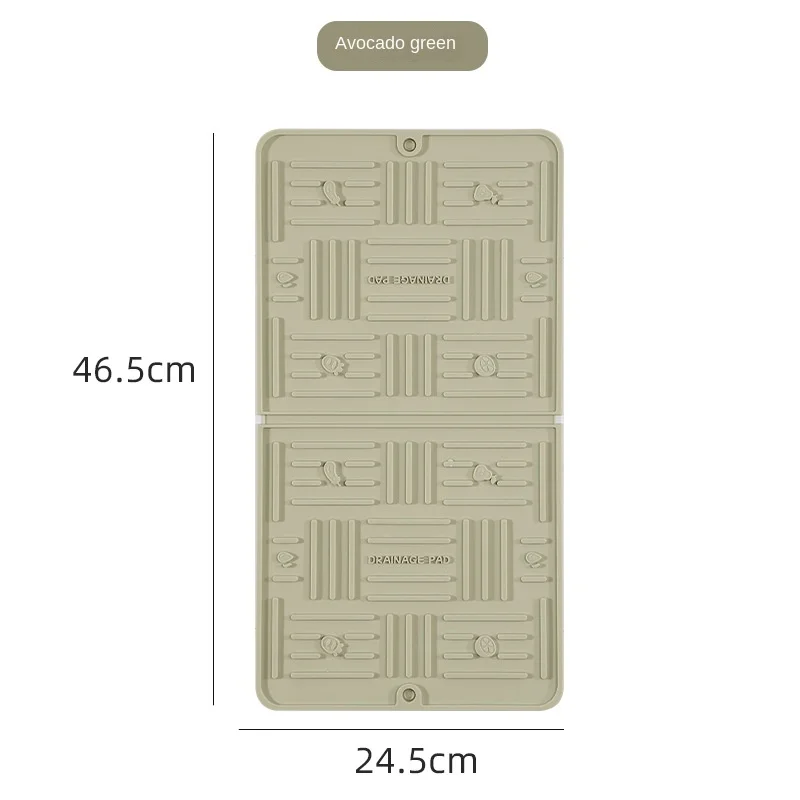 Silicone Drain Pad Anti-scalding Heat Insulation Pad Kitchen Countertop Protection Pad Drain Anti-slip Large Pot Pad Coaster