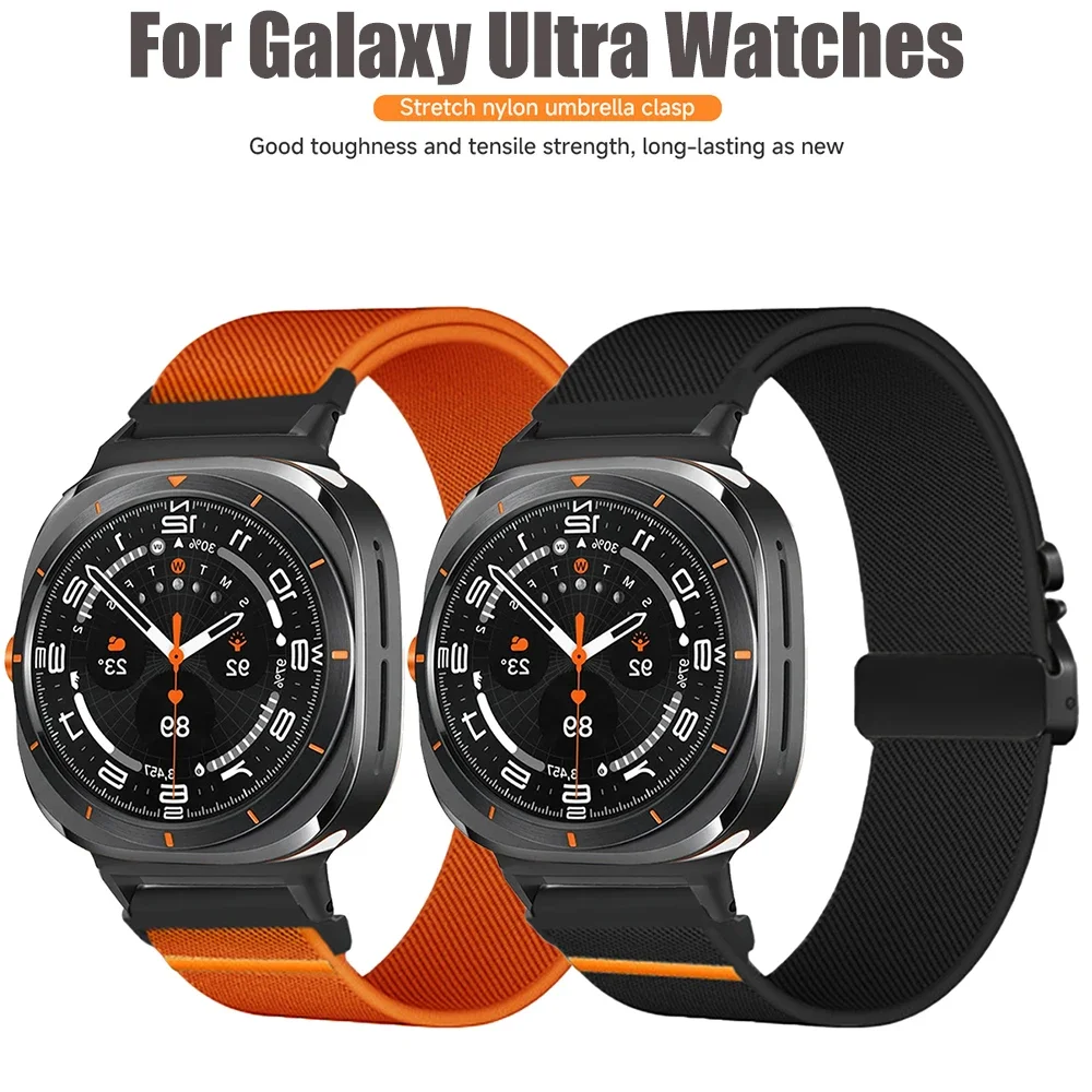 Braided Loop For Samsung Galaxy Watch 7 Ultra Strap 47mm Accessories Sport Nylon Bracelet Correa Galaxy Watch Ultra Band 47mm