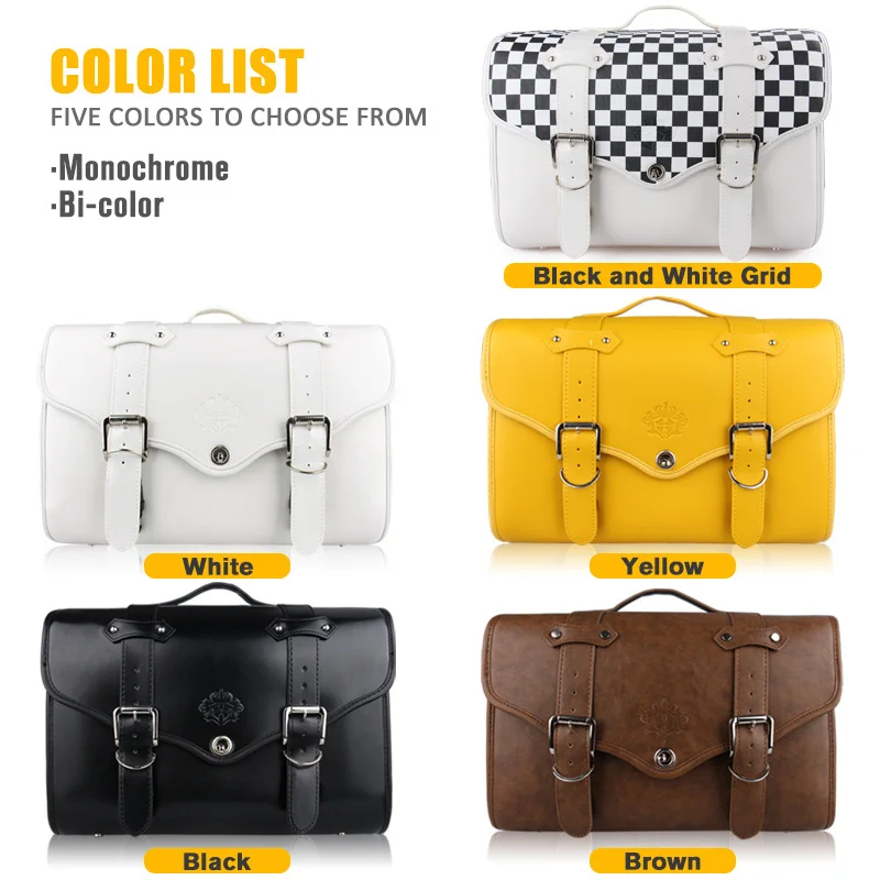 Bickcle Tail Bag Side Saddlebag Waterproof Luggage Bag For Bike For Moto For Cruiser For Scooter For Vespa Sissy Bar Travel Bag