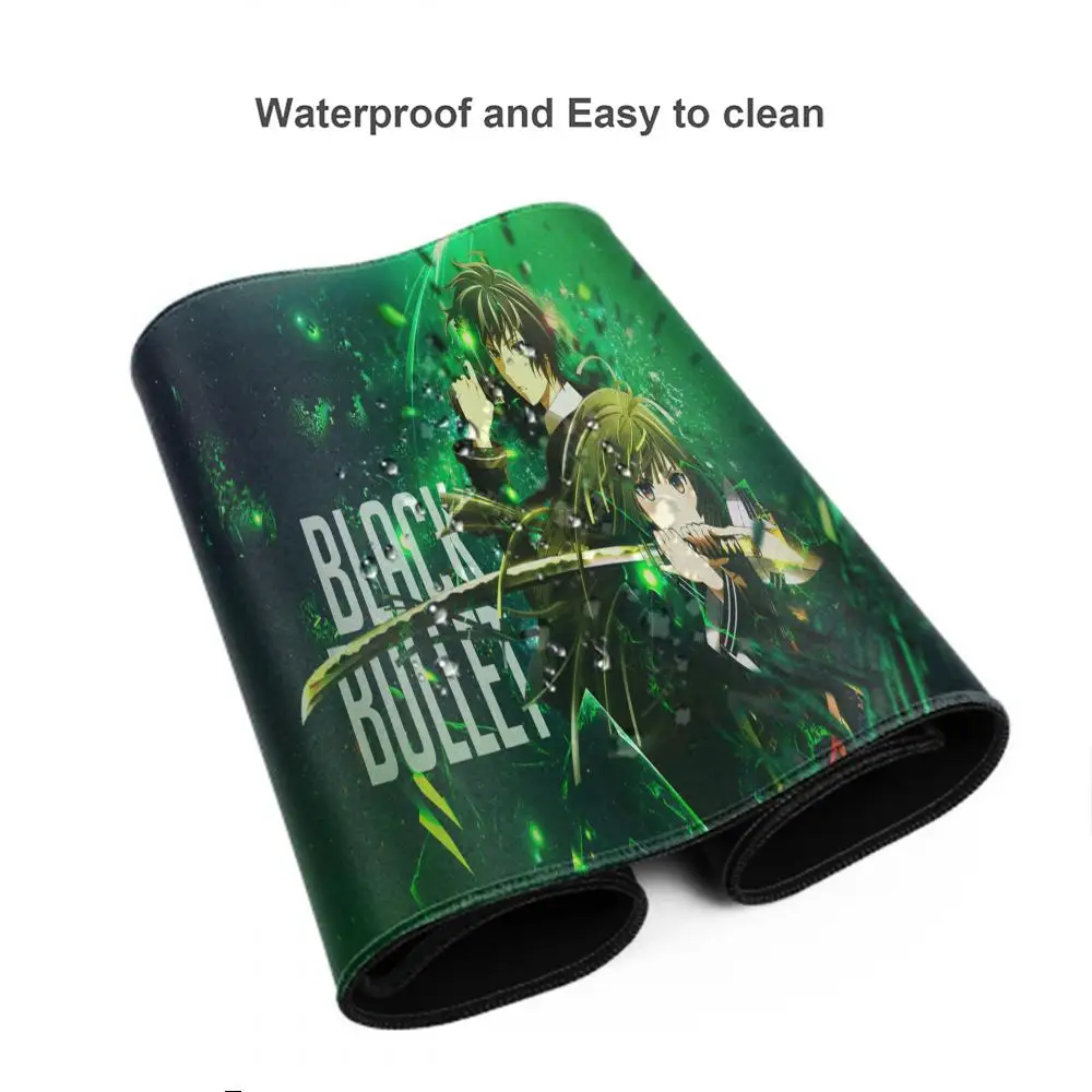 70x30 سنتيمتر ماوس حصيرة مكتب المطاط الطبيعي السجاد سطح المكتب ماوس الوسادة رصاصة سوداء أنيمي ماوس ألعاب المنزل مخصص HD طباعة ماوس #4