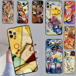Wassily Kandinsky Abstract Artistic Cover For iPhone 16 12 11 13 14 15 Pro Max Mini Plus XS Max X XR Phone Case