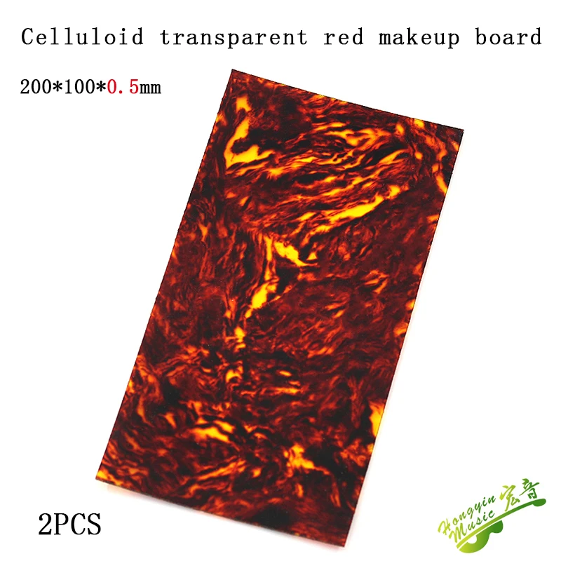 2 Pcs Celluloid Guitar Headstock Head piece Veneer Electric Guitar Pickguard Scratch Plate Body Guard  Material  200*100*1.5mm