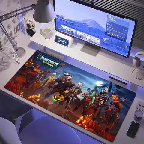 데스크 매트 게임용 마우스 패드 F-Fortnite 애니메이션 마우스 패드 Xxl 컴퓨터 액세서리 데스크 매트 매트 게이머 일시 중지 사무실 사무실 Pc 데스크탑
