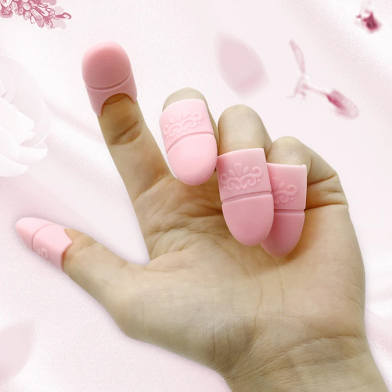 Wysokiej jakości silikonowe nakładki do zmywania żelu do paznokci, zestaw 5 sztuk