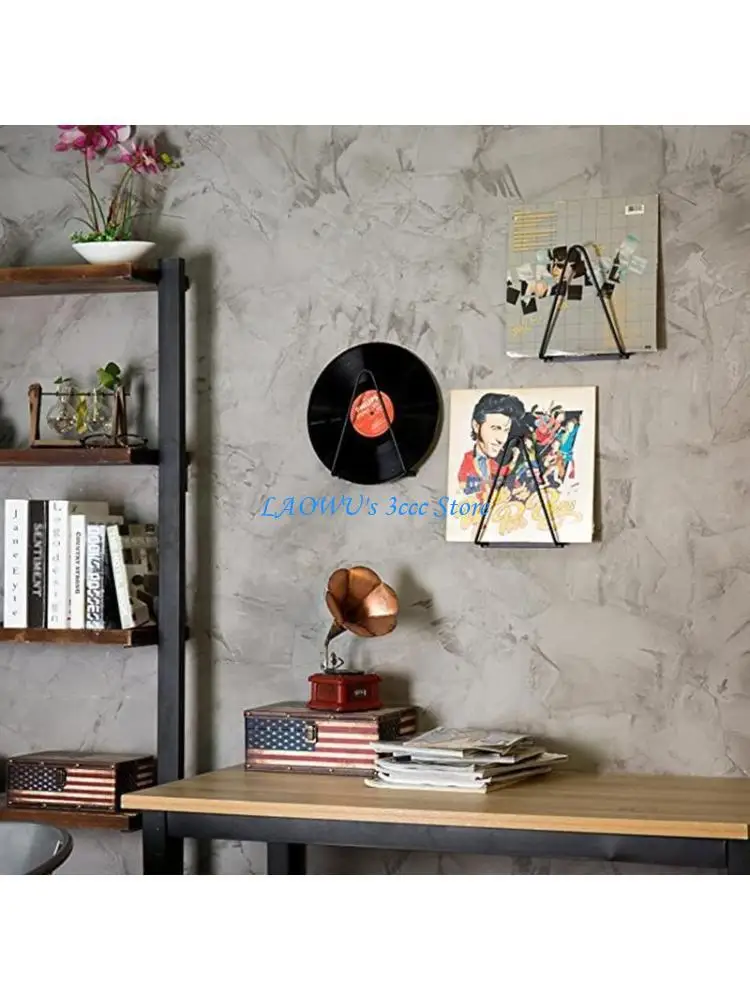 

Y8AD Iron Storage for LP Record Rack for Triangle Shaped Book Magzine Holder Multifun
