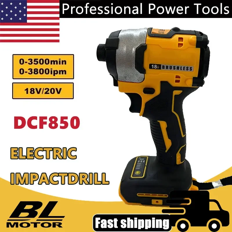 

Подходит для DEWALT DCF850 205 Нм, бесщеточная ударная отвертка, аккумуляторная отвертка, 20 В, перезаряжаемая электрическая ударная дрель, электроинструменты