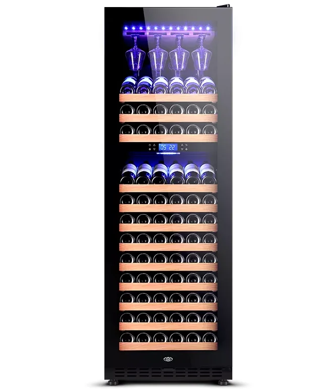 

Wine Cooler Wine Refrigerator Beverage Cooler with Double-Layer Tempered Glass Door 508L 168 Bottle Large Capacity Fridge