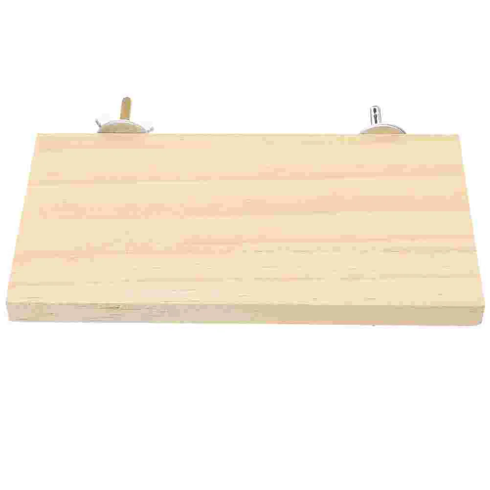 

2Pcs Pet Rest Station Bird Perch Platform Wooden Cages Parrot Toys Cockatiel Playground Bird Training Platform Aviary Supplies