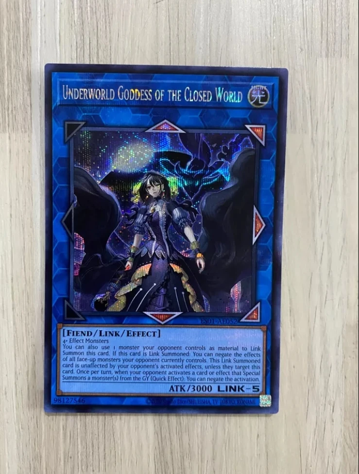 

Yugioh KONAMI Duel Monsters ES01-AE052 Underworld Goddess of the Closed World Secret Rare Asian English Collection Mint Card