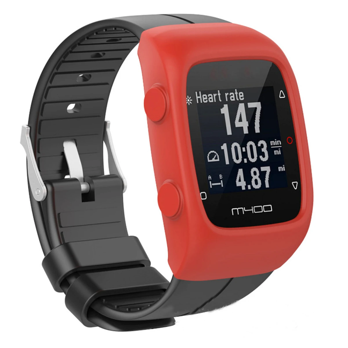 

1Set Delicate Practical Silicone Protective Cover Compatible Polar M400 M430 Red Shockproof Cover Watch Screen Protector