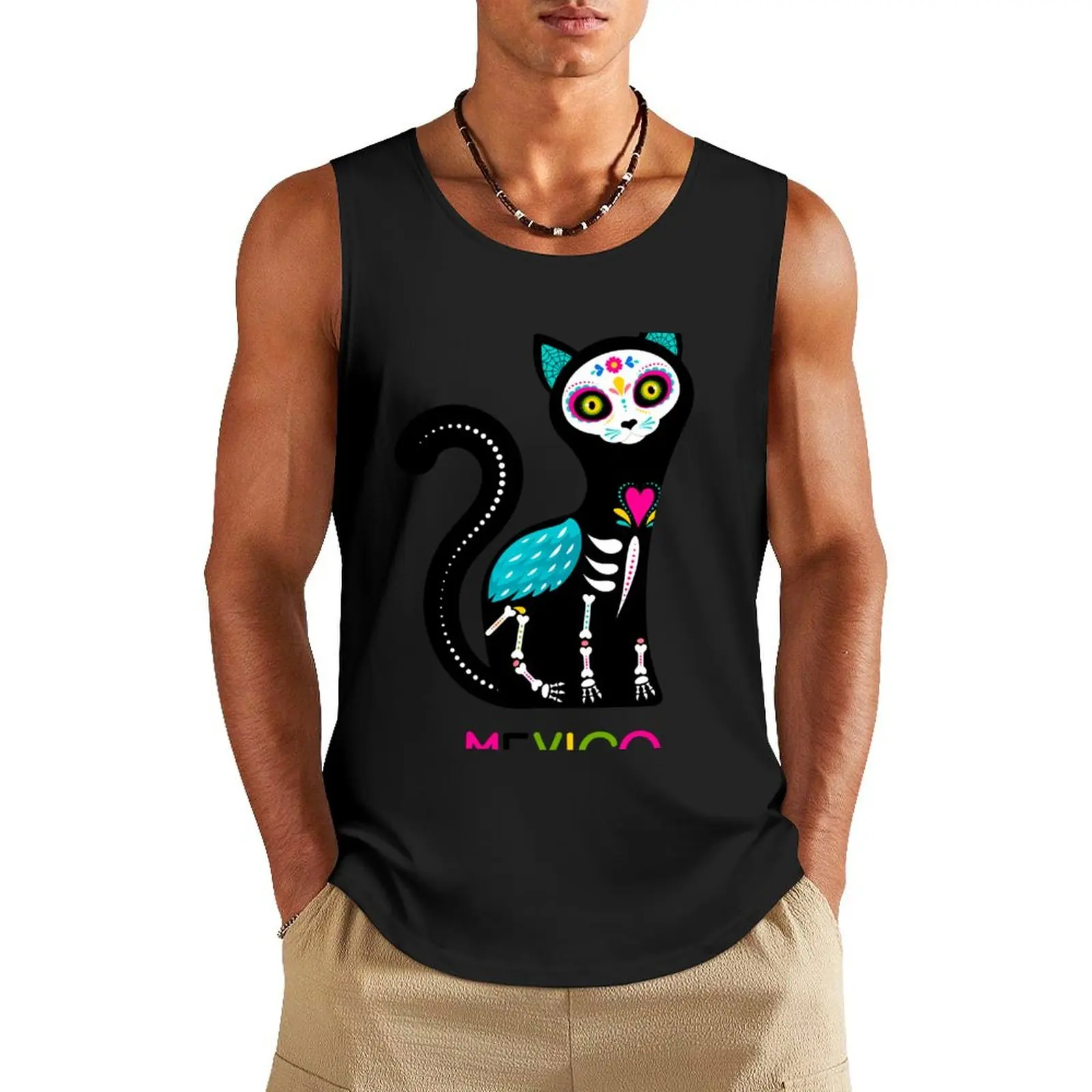 Sugar Skull Attorney At Law Cat Tank Top anime top summer clothes for men