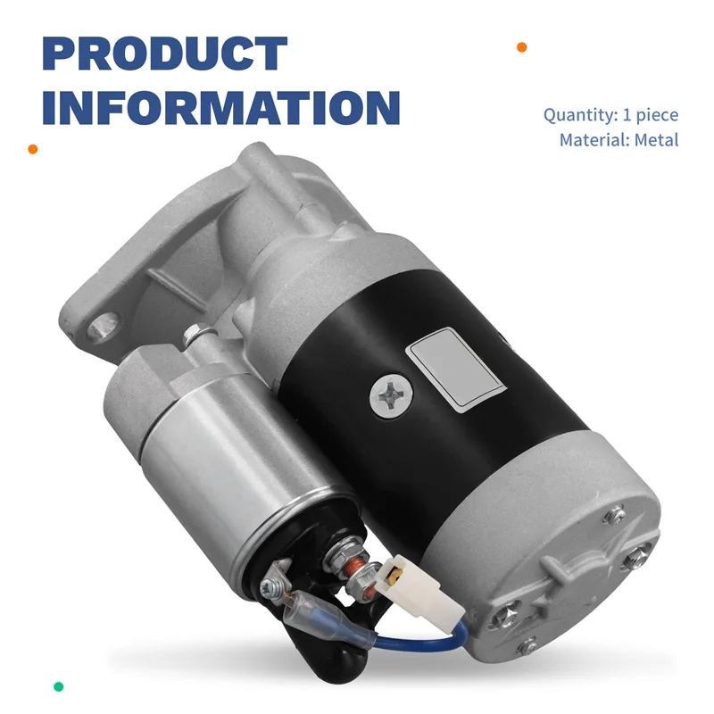 AWAH For Yanmar 3JH25A 3JH30A Hitachi S114-146 12V Starter Motor 171008-77010 Replacement 21256-77011 129573-77010 124772-77010