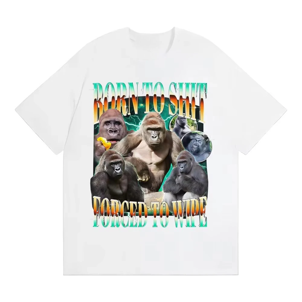 26 Summer Hot Sale Funny Gorilla Meme Graphic T-Shirt Casual Comfortable Tee Versatile Streetwear High-quality Tops Mens Women