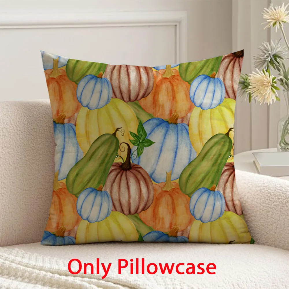 

Harvest Festival Pillow cover decorative 45x45 cushions cover for Autumn Thanksgiving Day decor Pumpkin pattern pillowcase