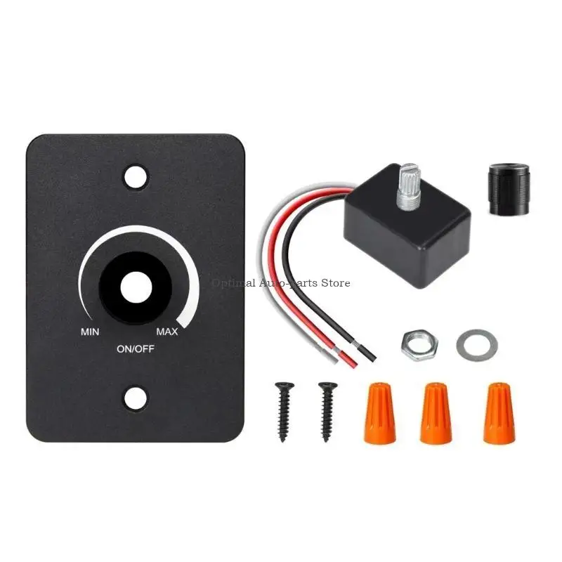 

Energy Saving PWM Rotary LED Dimmer Switch No Noise No Flicker Halogen Incandescent Compatible for Travel Trailer 12V 5A