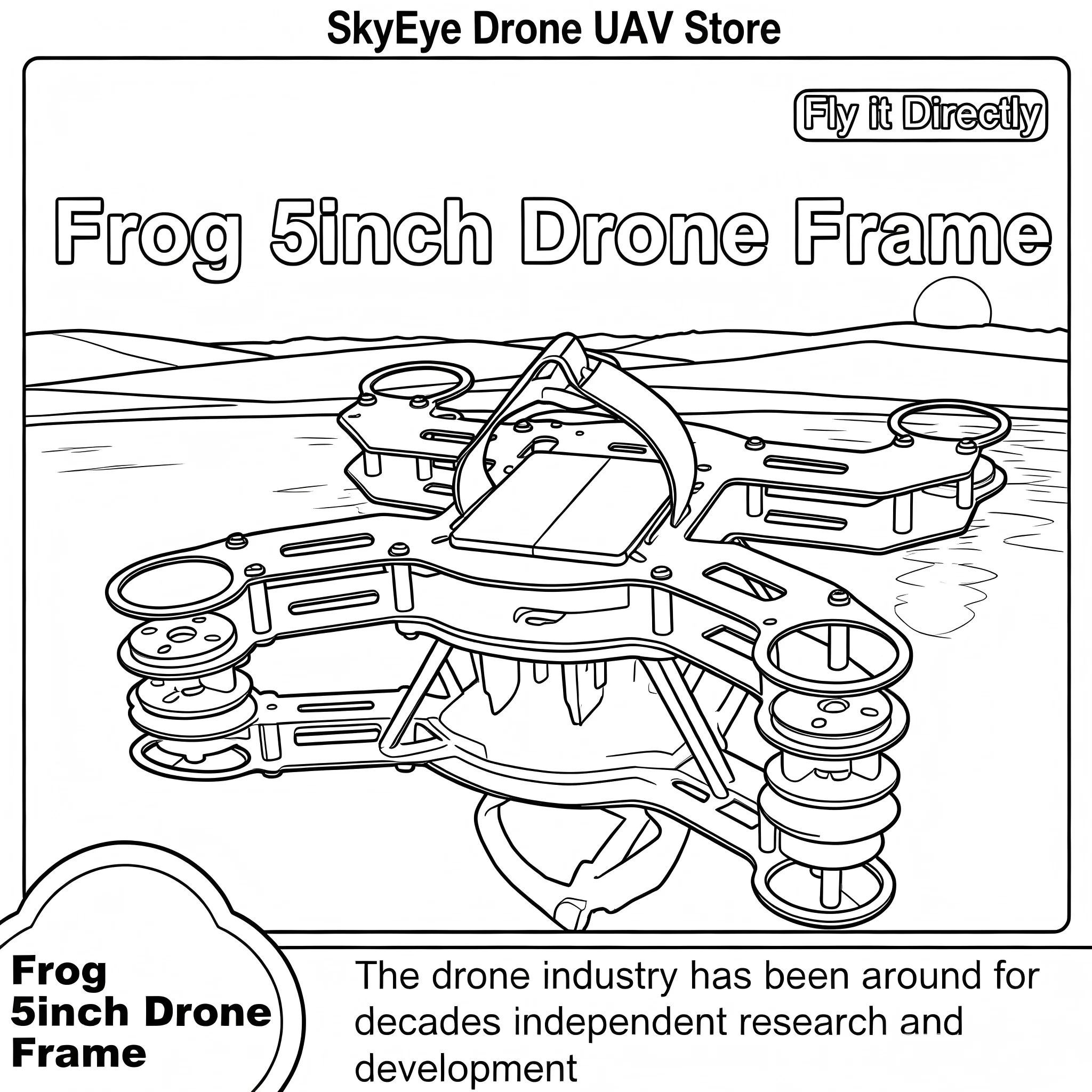 

B-CUBE Frog 5inch FPV Drone Frame Kit Carbon Fiber Racing Drone Quadcopter Freestyle INAV Beatflight F722 M10 GPS Flight Control