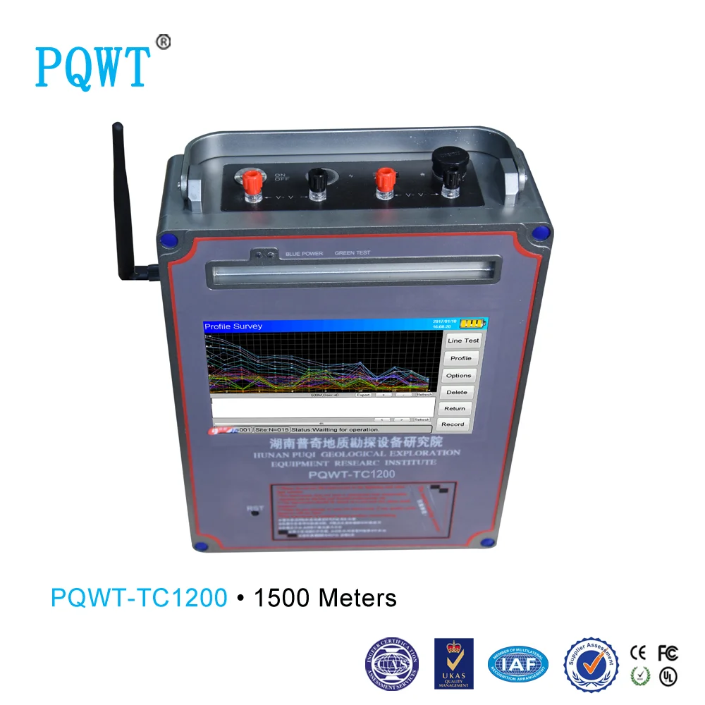 PQWT-TC1200 Portable Mapping 3D Imaging Easy Operation Deep Underground Water Detector 1500m