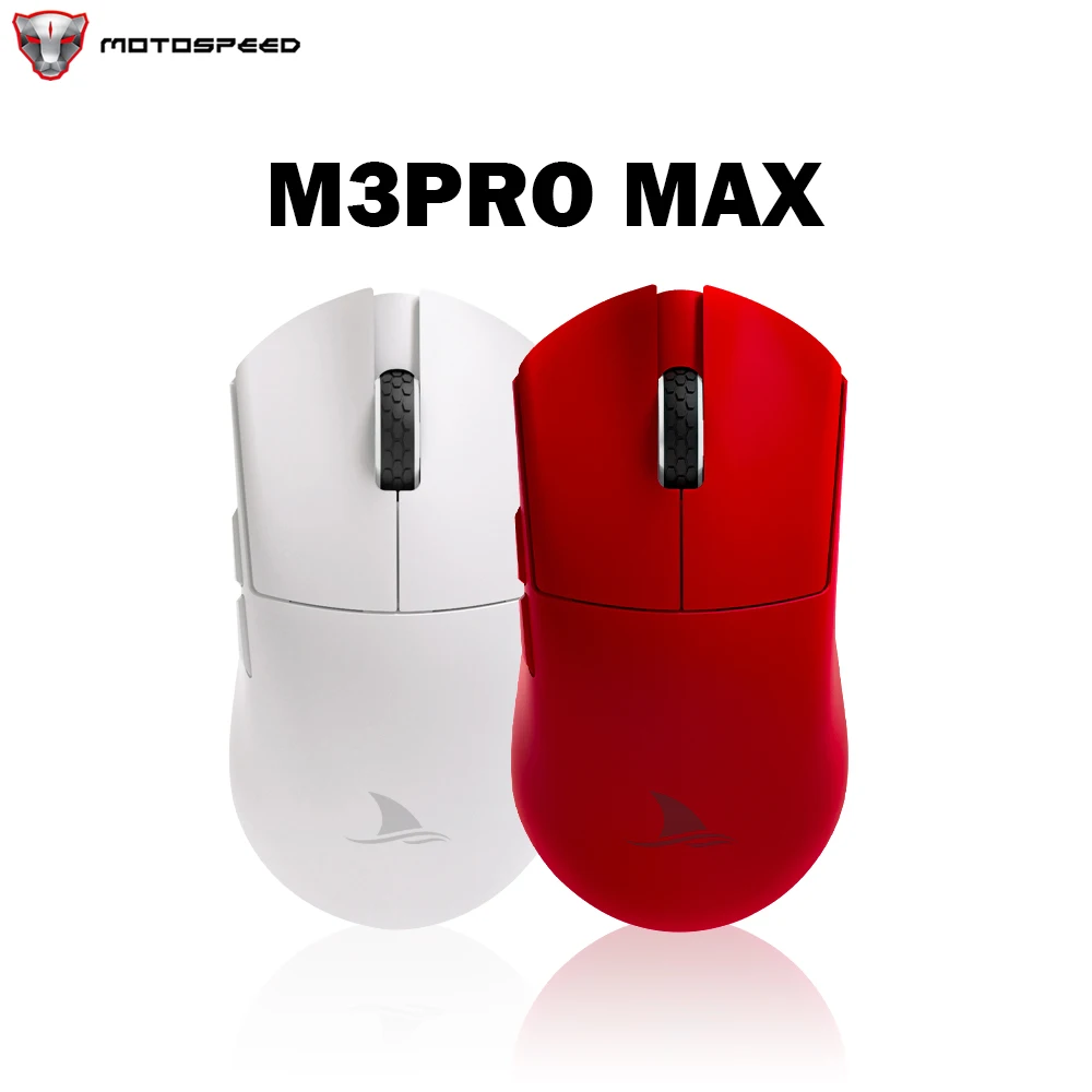 Motospeed Darmoshark M3PRO MAX Wireless Mouse Bluetooth Gaming Mouse Tri-mode RGB PAW3950 4K/8K Polling Rate for Laptop PC Gamer