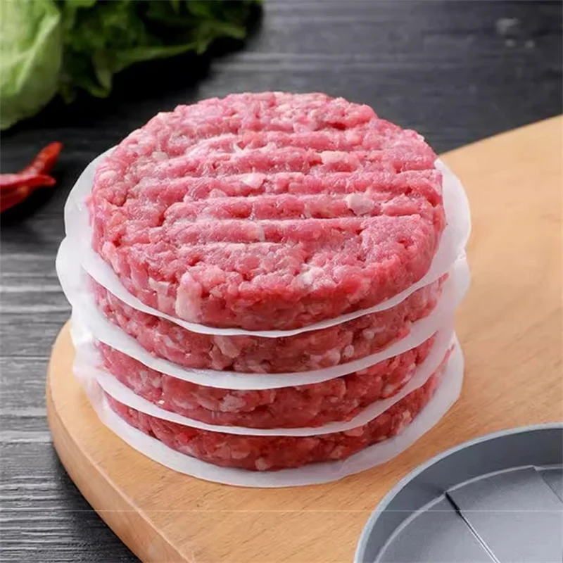 1PC Burger Press Non-Stick Hamburger Patty Maker With Wax Paper Aluminum Burger Maker For Kitchen BBQ Grill