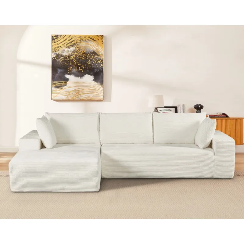 أريكة CozyForm القابلة للتحويل في سروال قصير ناعم، أريكة عصرية مريحة مع وسادة إسفنجية كاملة، مقطعية مريحة للنوم لـ L #6