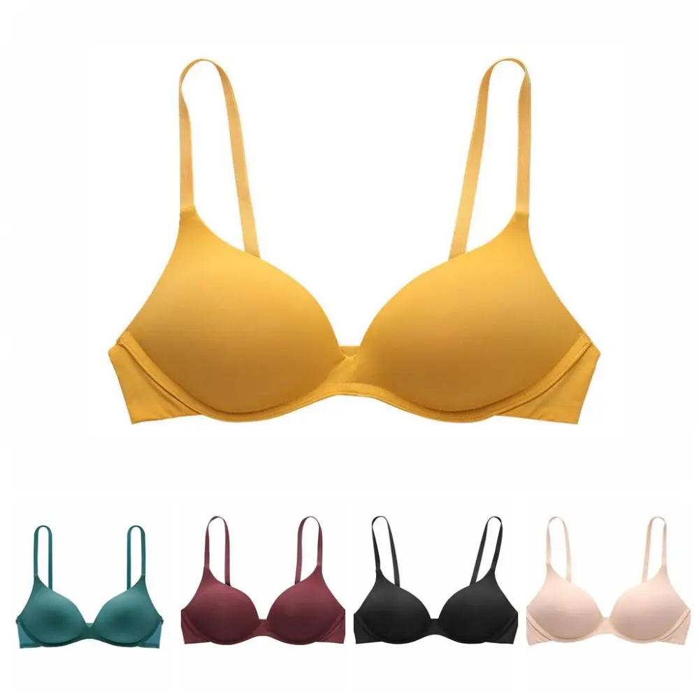 حمالة صدر قابلة للتعديل بلون سادة ومضادة للترهل، حمالة صدر لاسلكية عميقة على شكل حرف V مقاومة للصدمات، ملابس داخلية صيفية بدون خياطة #2