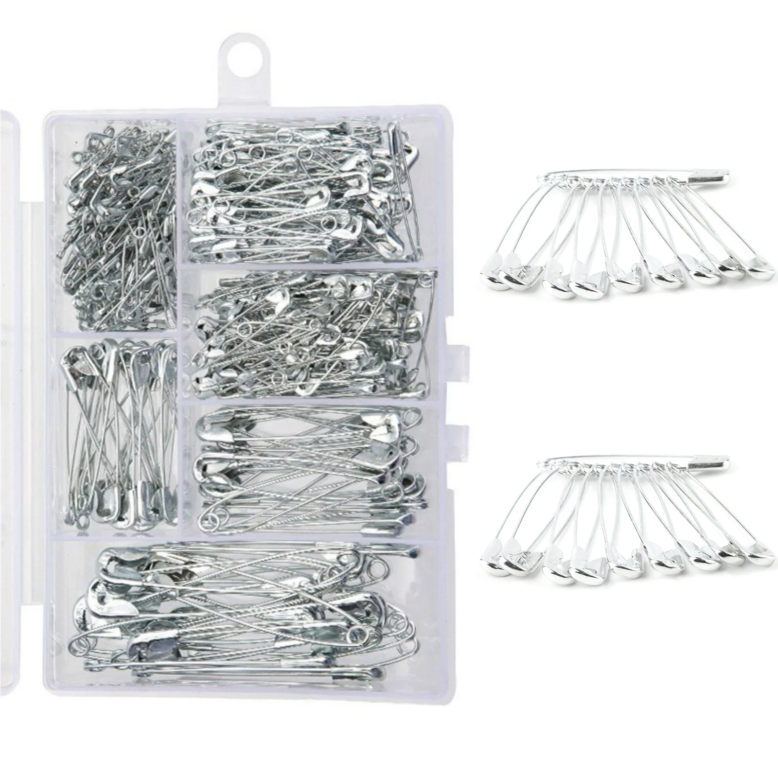 300Pcs/Set Safety Pins DIY Sewing Tools Accessory Stainless Steel Needles Large Safety Pin Small Brooch Apparel Accessories