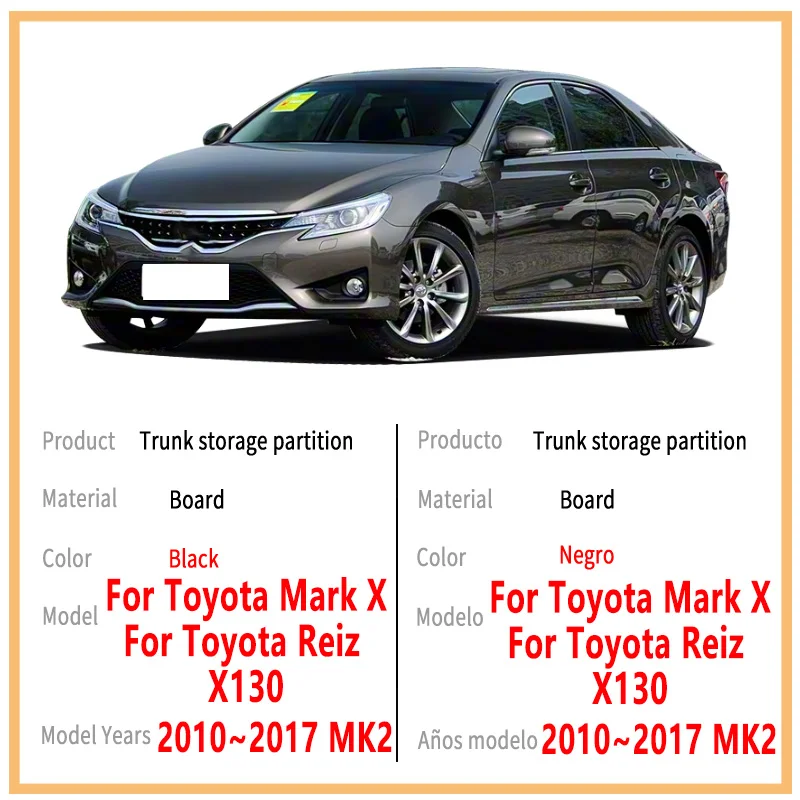

Car Accessories For Toyota Mark X Reiz 2010~2017 MK2 Trunk Storage Partition Multifunction Storage Auto Interior Parts Organizer
