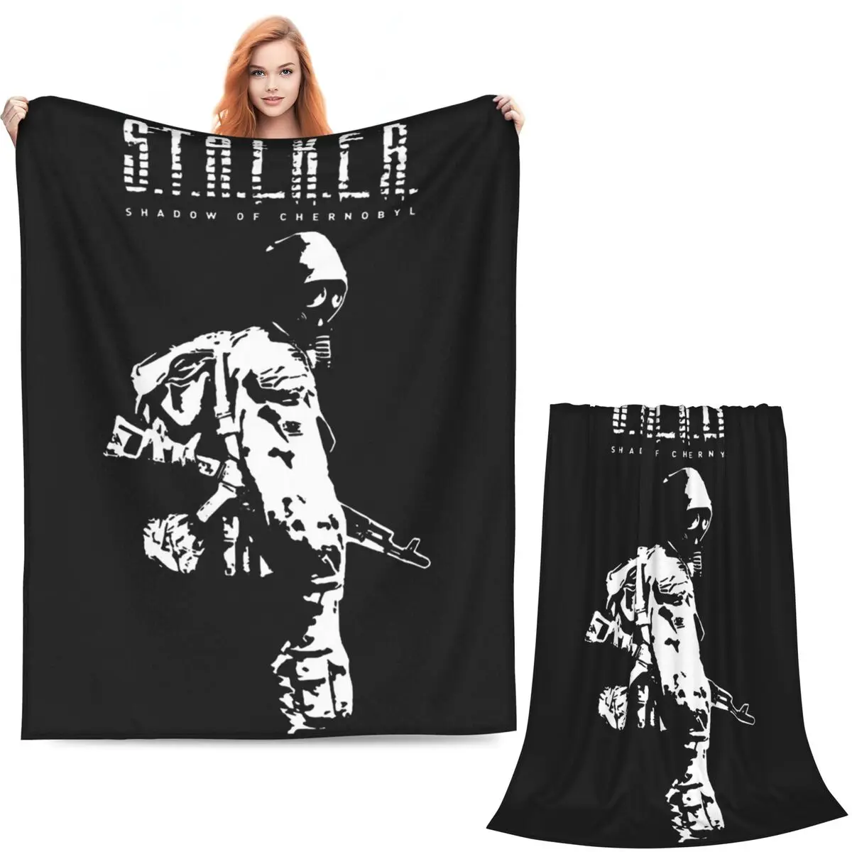 Stalker Shadow Of Chernobyl Game Blankets Soft Warm Flannel Throw Blanket Bedspread for Bed Living room Picnic Travel Home Sofa
