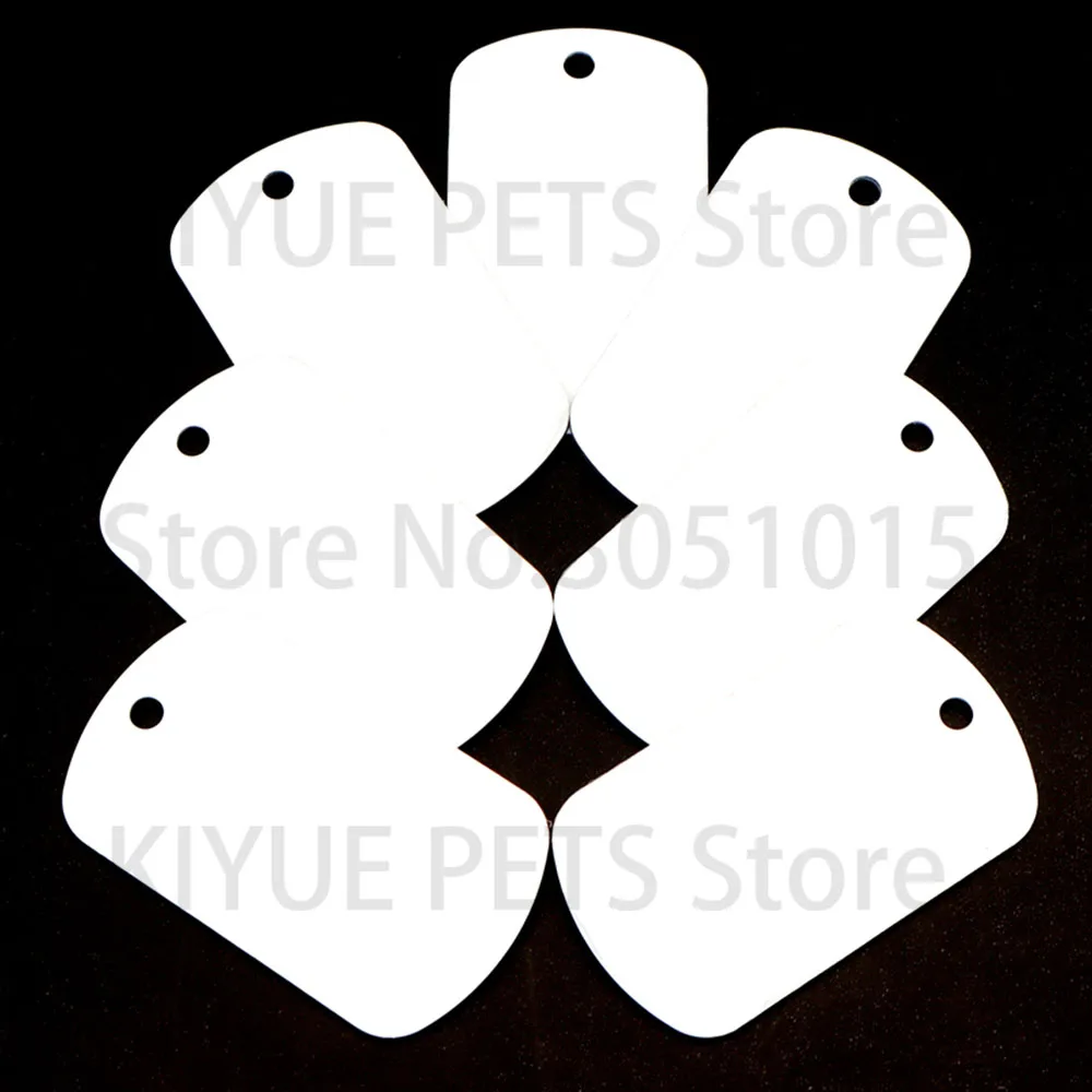 100Pcs Customize Sublimation Dog Tag Pet Aluminum Id Cat Accessories Address Tag For Dogs Heat Transfer Printing Blank Nameplate