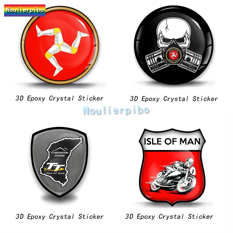 3D Epoxy Sticker Silicone Die Cut Dome Tt Tourist Trophy Vinyl Stereo Decal for Car Motorcycle Helmet Laptop Full Flat