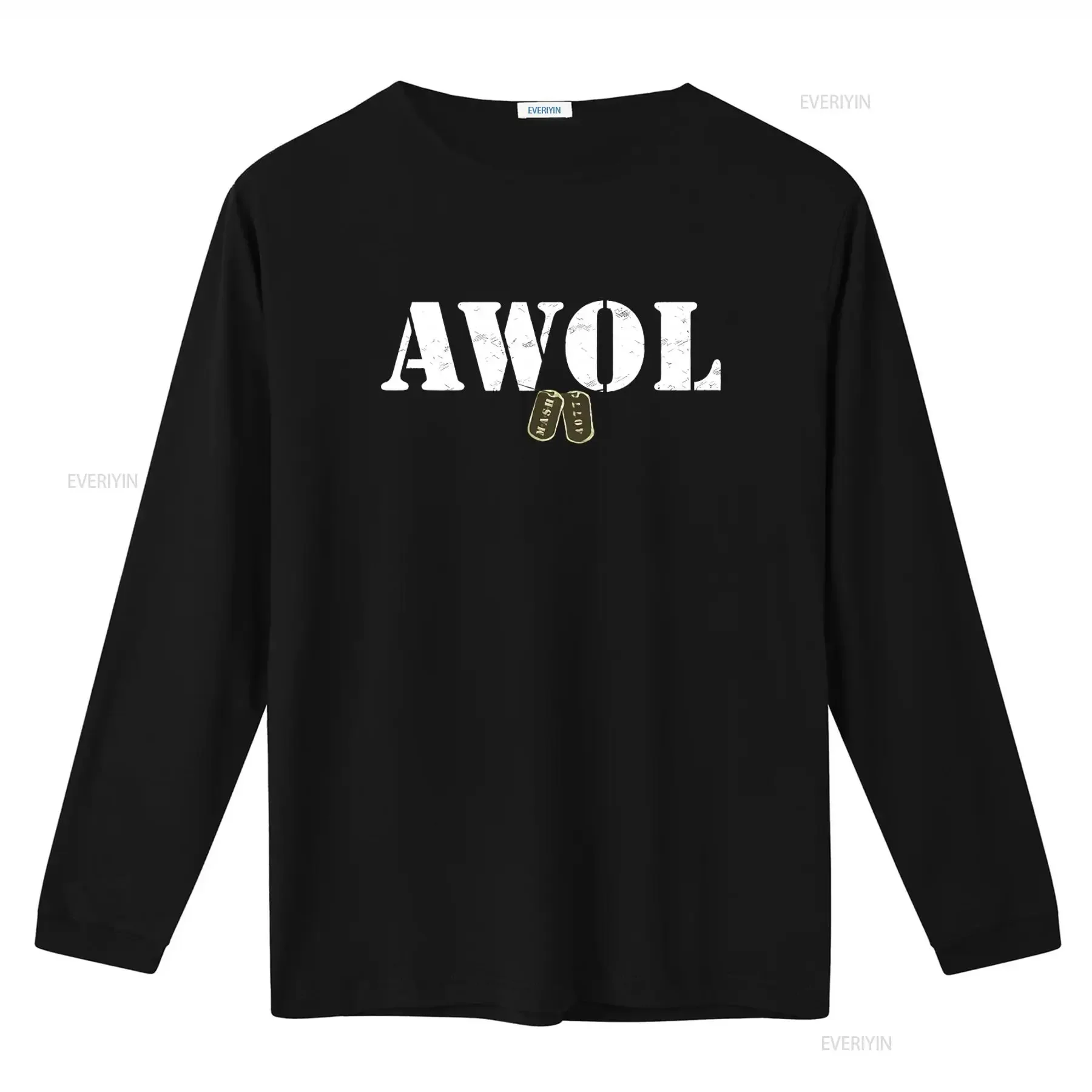 AWOL Mash 4077Th T Shirt Print for Fashion Casual  vintage Washed graphic Unisex Versatile streetwear homme
