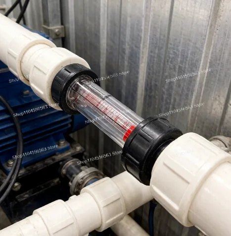 Plastic Float Flow Meter Rotameter DN15-65 for Water Treatment UPVC Pipe, Industrial High Precision for Chemical Transfer