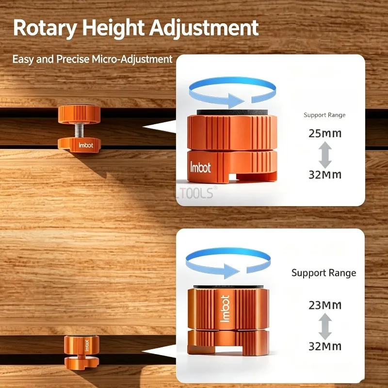 Aluminum/Plastic Drawer Panel Support Bracket Rotatable Adjustable Installation Auxiliary Tool for Cabinet Drawer Panel Mounting