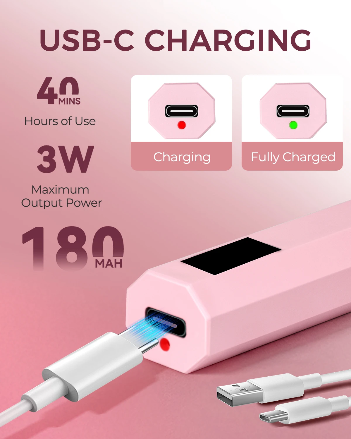 مصباح صغير للأشعة فوق البنفسجية علاج الأظافر مصباح LED للأظافر لجل البولندية مانيكير USB قابلة للشحن مجفف الأظافر للعلاج السريع