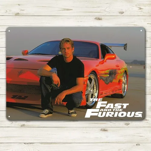 The Fast And Furious Movie Metal Poster Tin Sign 20x30cm Plaque