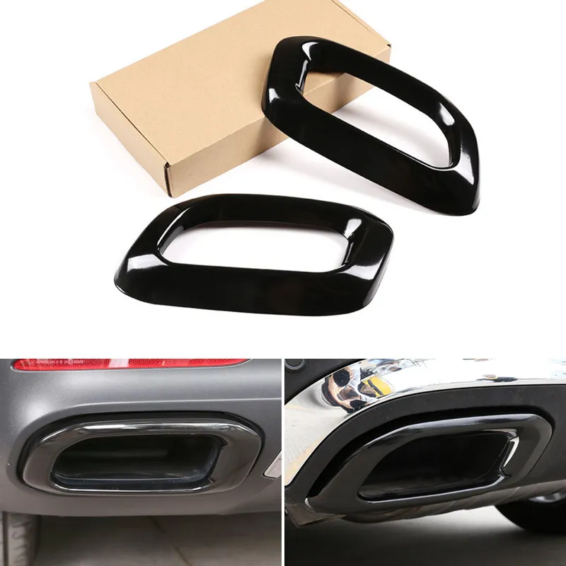 Car Styling Glossy Black Rear Exhaust Tail Muffler Pipe Cover Trim For Mercedes Benz GLE350 GLE450 GLC GLS W167 X253 X167 2020